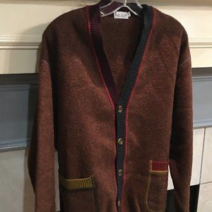 Outstanding Paul Smith Cardigan Wool Sweater, Sz L Made in England